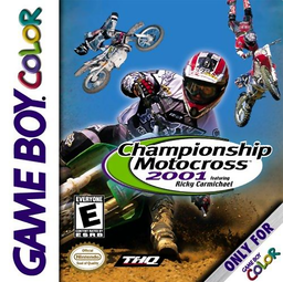 Championship Motocross 2001 box art for GameBoy Color